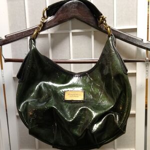 Simply Vera Vera Wang Forest Green Hobo Bag with Gold Accents
